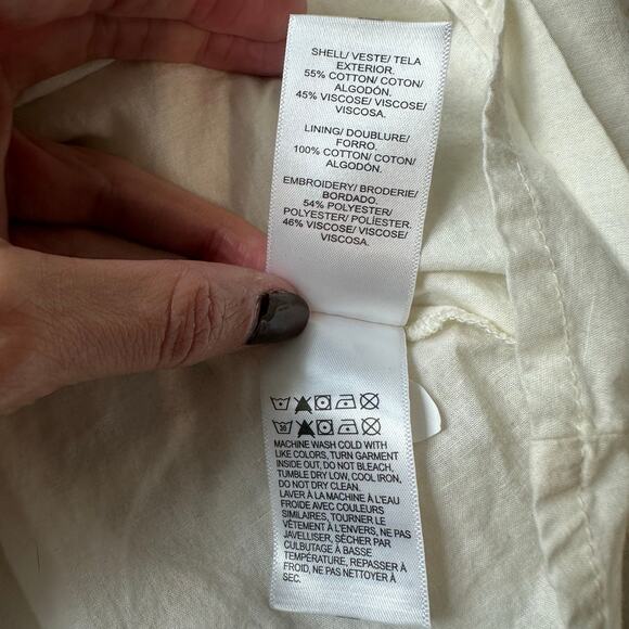 Lucky Brand Cream, Boho, Lace Embroidered, Lined, Slip Maxi Dress- XL - Picture 6 of 12